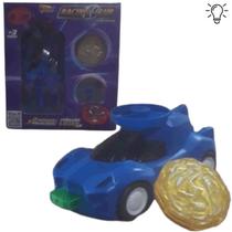 Mini Carrinho Lançador de Pião Azul com Luz Racing Club - Zoop Toys