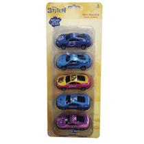 Mini Carrinhos Stitch Com 5 Unidades Mini Carrinhos Stitch Com 5 Unidades