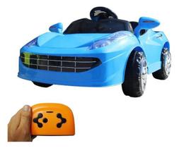 Mini Carro Eletrico Infantil 6v Azul C/ Chave e Controle BW097AZ Importway