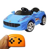 Mini Carro Eletrico Infantil 6v Azul Com Chave e Controle BW097AZ Importway
