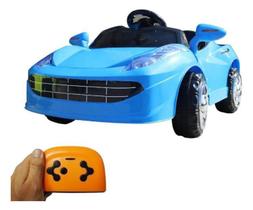 Mini Carro Elétrico Infantil 6v Importway Com Controle Remoto Azul