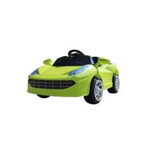 Mini carro eletrico infantil 6v verde com som e luz