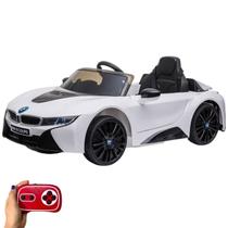 Mini Carro Elétrico Infantil Bmw I8 Coupe 12V Controle Remoto Licenciado Branca Importway Bw-293 Br