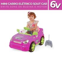 Mini Carro Elétrico Infantil c/ Controle e Som 6v Sout Car