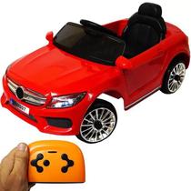 Mini Carro Elétrico Infantil com Controle Remoto Vermelho Mercedes Bivolt
