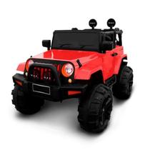 Mini Carro Elétrico Infantil Jipe com Controle Remoto Vermelho