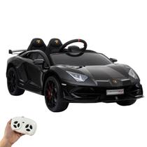 Mini Carro Elétrico Infantil Lamborghini Aventador Svj 12V Controle Preta Importway Bw303pt Mini Carro Elétrico Infantil Lamborghini Aventador Svj 12V Controle Preta Importway Bw303pt