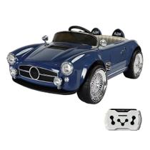 Mini carro eletrico infantil retro 12v azul - importway