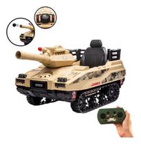 Mini Carro Elétrico Infantil Tanque 12V Controle Musica Brinqway Bw279 cor Amarelo