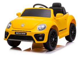 Mini Carro Elétrico Licenciado Vw Beetle Fusca Amarelo 6v