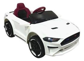Mini Carro Elétrico Tipo Mustang Branco Com Controle Luz Som Voltagem do carregador 110V/220V