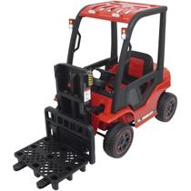 Mini Carro Empilhadeira Infantil Elétrica 12V Controle Remoto Criança Vermelho Brinqway BW-185 VM