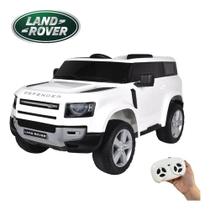 Mini Carro Infantil Elétrico 12v Land Rover Defender Branco