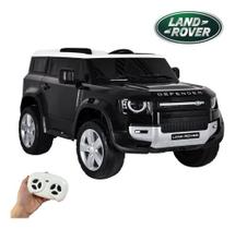 Mini Carro Infantil Elétrico 12v Land Rover Defender Preto Mini Carro Infantil Elétrico 12v Land Rover Defender Preto