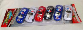 Mini carro infantil policia a fricção - kit com 6