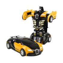 Mini Carro Robô 2 em 1 para Meninos - Transformação Automática - Brinquedo Diecast