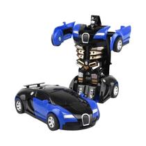 Mini Carro Robô 2 em 1 para Meninos - Transformação Automática - Brinquedo Diecast