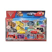 Mini Carros Disney Pixar 3 Piston Cup Rebound Lightning McQueen Jackson Storm Em PVC, 12 Peças, Para