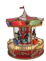 Mini Carrosel Musical de Natal Luz e Movimento 28cm Pilha Mini Carrosel Musical de Natal Luz e Movimento 28cm Pilha