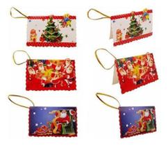 Mini Cartão De Natal Com 12 Unidades Sortidos Para Presente Decoração Agradecimento - JK
