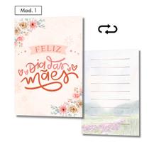 Mini Cartão Presente Lembrança Mãe Frente e Verso com 50pcs