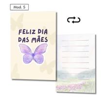 Mini Cartão Presente Lembrança Mãe Frente e Verso com 50pcs