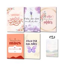 Mini Cartão Presente Lembrança Mãe Frente e Verso com 50pcs