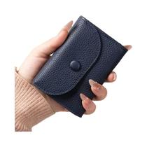 Mini Carteira De Couro PU, Pequeno Porta-Cartões, Porta-Moedas De Couro Macio Com Clipe Para