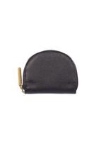 Mini carteira feminina de couro liso Ayla 9x11cm