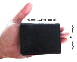 Mini Carteira Masculina Compacta De Couro Em L