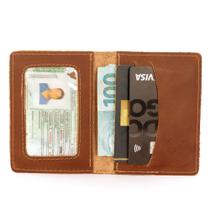 Mini Carteira Masculina de Couro Legitimo Pequena Porta Cartão CNH Mini Carteira Masculina de Couro Legitimo Pequena Porta Cartão CNH