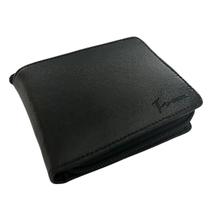 Mini carteira pequena de couro com ziper porta cartão notas