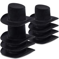 Mini cartolas decorativas Skylety Black Felt 8 peças