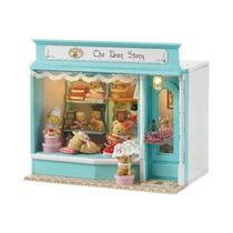 Mini Casa De Bonecas Com Luz LED DIY, Quebra-Cabeça 3D, Modelo De Montagem De Pequena Casa,