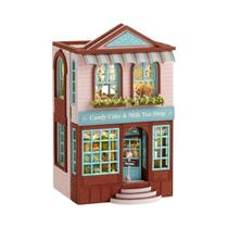 Mini Casa De Bonecas De Madeira Princesa Rosa Com Móveis E Luz, Kit De Montagem DIY, Modelo De