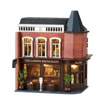 Mini Casa De Bonecas De Madeira Princesa Rosa Com Móveis E Luz, Kit De Montagem DIY, Modelo De