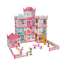 Mini Casa De Brinquedo DIY Para Meninas, Castelo Com Luzes LED, Presente De Aniversário