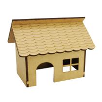 Mini Casa Para Enfeite Jardim C/ Suculentas 12x9x9,7 Madeira Mdf