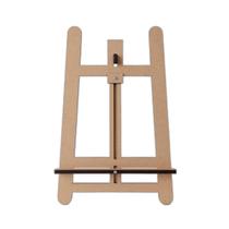 Mini Cavalete de Pintura Tripé Madeira MDF Cru, Suporte Ajustável 35x22 cm Gv Office