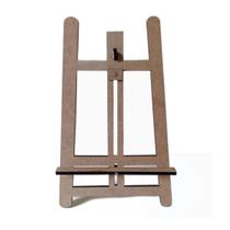 Mini Cavalete de Pintura Tripé Madeira MDF Cru, Suporte Ajustável 35x22 cm Gv Office