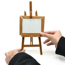Mini Cavalete para Pintura de Madeira com Verniz - 24x10cm Mini Cavalete para Pintura de Madeira com Verniz - 24x10cm