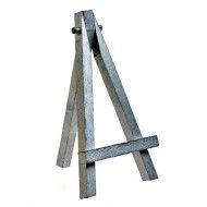 Mini Cavalete Prateado Decorativo