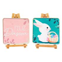 Mini Cavaletes Quadrado Páscoa 2 Peças - Grinfest