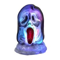 Mini Caveira Pânico Halloween com LED Colorido