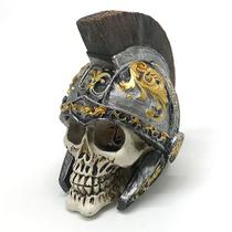 Mini Caveira Soldado Capacete Romano em Resina