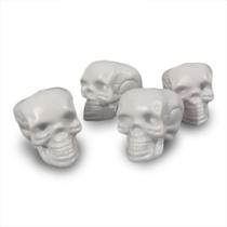 Mini Caveiras de Halloween Brancas - 4 Unidades