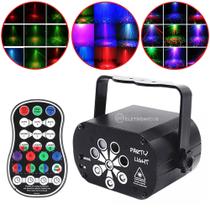 Mini Central Laser Recarregável Light Comando Voz Controle Remoto RGB 6mw Super Balada - 1948810