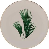 Mini Centro de Mesa Decorativo de Porcelana Leaf 15cm x2cm - Wolff