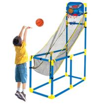 Mini Cesta De Basquete Infantil Grande Basket Play Brinquedo Tabela Bola E Inflador Grande Unitoys