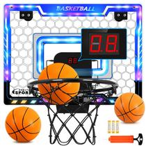 Mini cesta de basquete interna AOKESI com marcador e iluminação LED Mini cesta de basquete interna AOKESI com marcador e iluminação LED